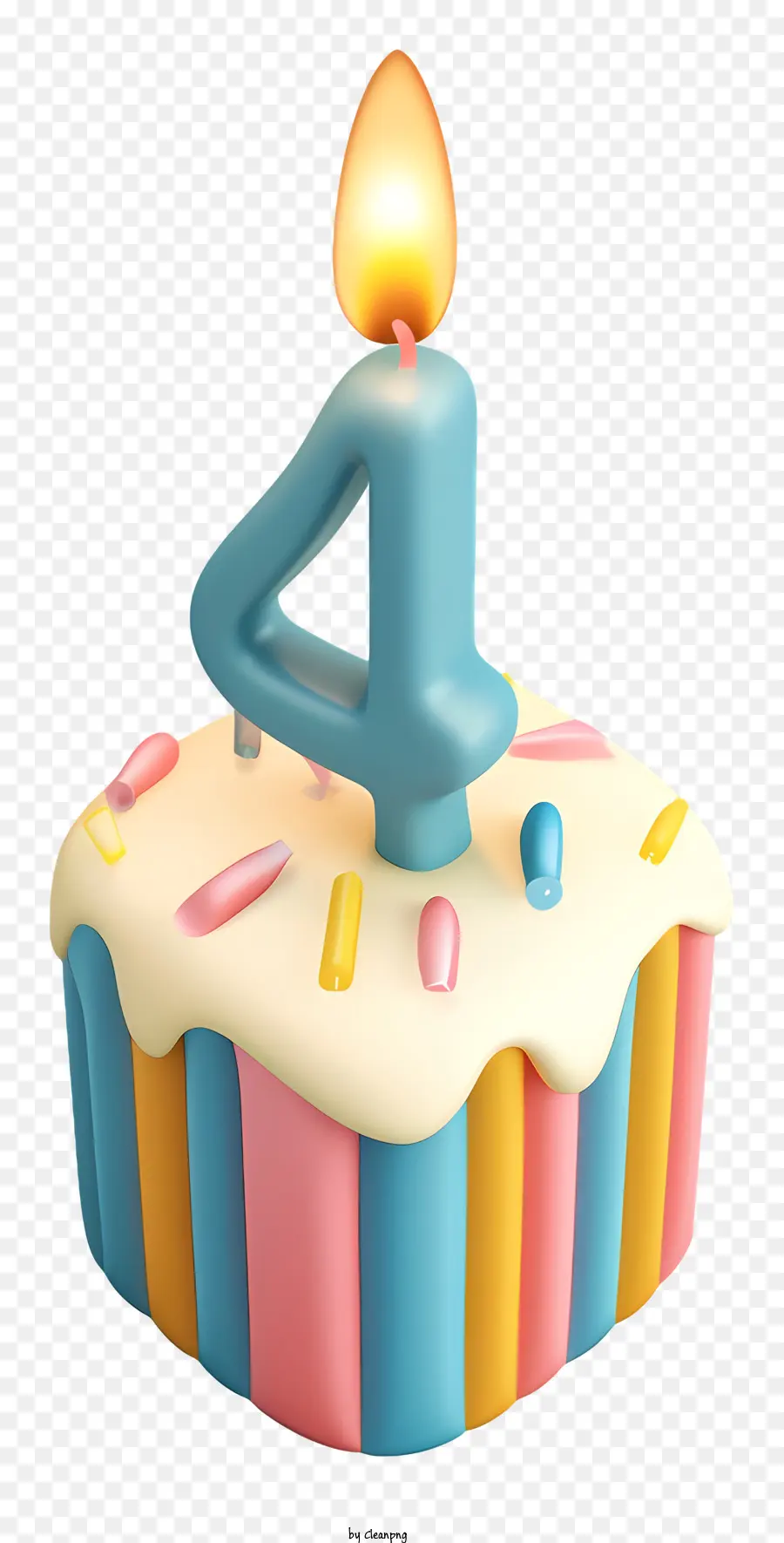 Vela De Forma Numérica，Pastel De Cumpleaños PNG