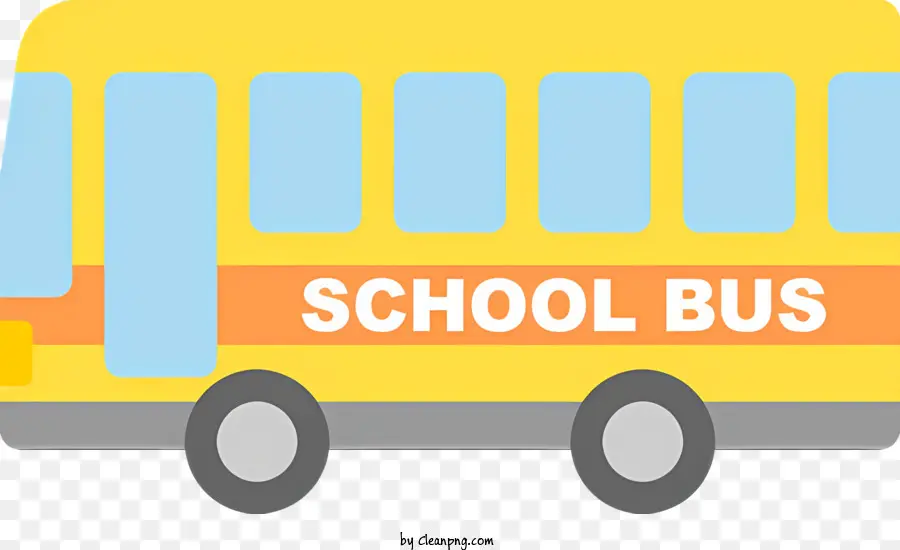 Autobús De La Escuela，Cuerpo De Color Amarillo PNG