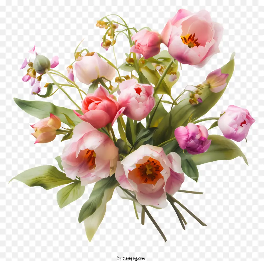 Acuarela Elegante Arreglo Floral，Ramo PNG