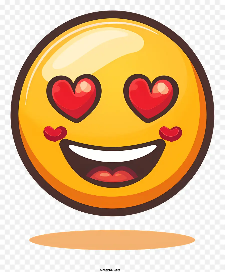 Sonrisa Emoji，Emoji De Ojos De Corazón PNG