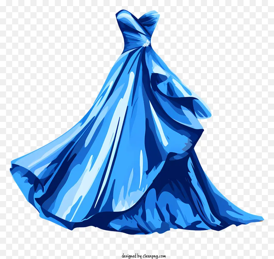 Vestido En El Día Azul，Azul Vestido De Noche PNG