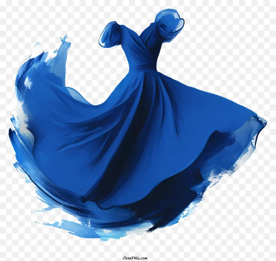 Vestido En El Día Azul，Vestido Azul PNG