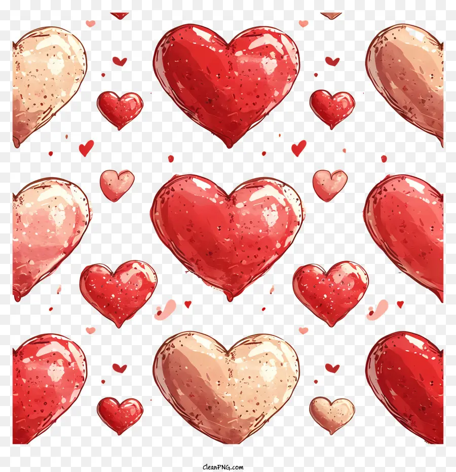 Fondo Del Patrón Del Corazón，Corazones Rojos PNG