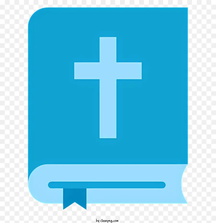 Icono Del Libro De La Santa Biblia，Libro Azul Con Cruz PNG