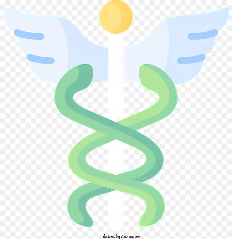 Icono Caduceo，Caduceo Verde PNG