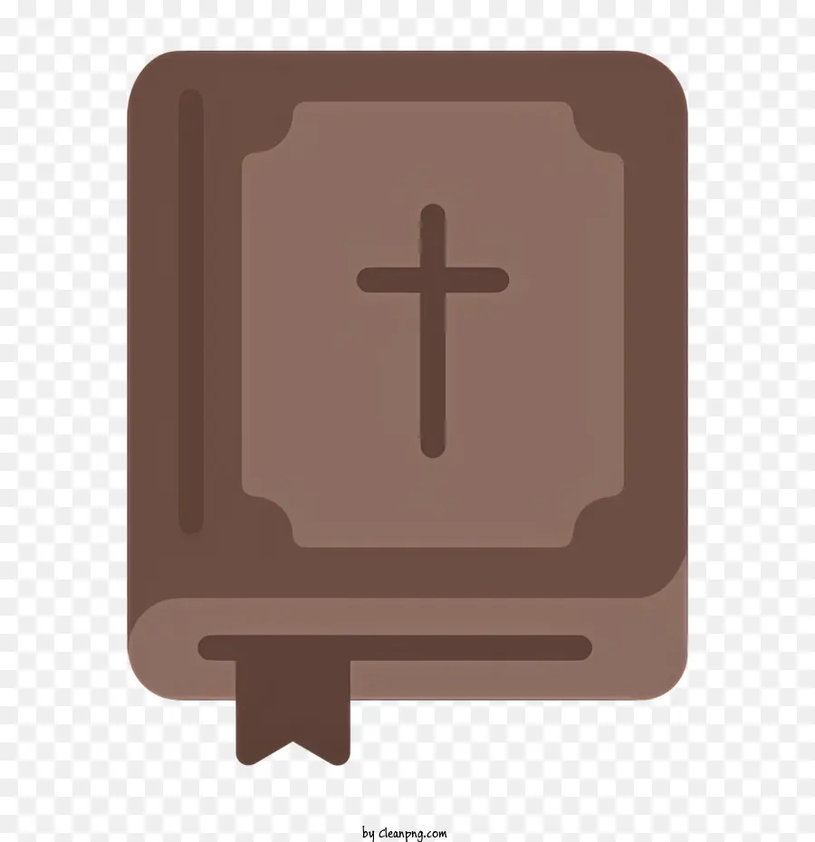 Icono Del Libro De La Santa Biblia，Libro Marrón Con Cruz PNG