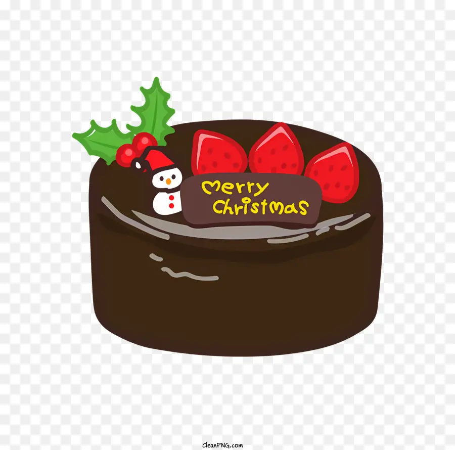 Pastel De Navidad，Pastel De Chocolate Negro PNG