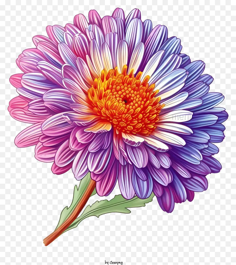 Diseño De Dibujo De Vector De Flores Aster Elegante，Crisantemo Flor PNG