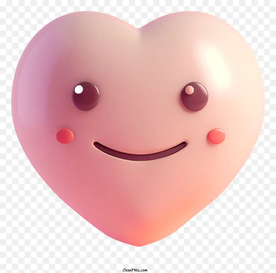 Corazón Emoji，3d Renderizado Corazón PNG