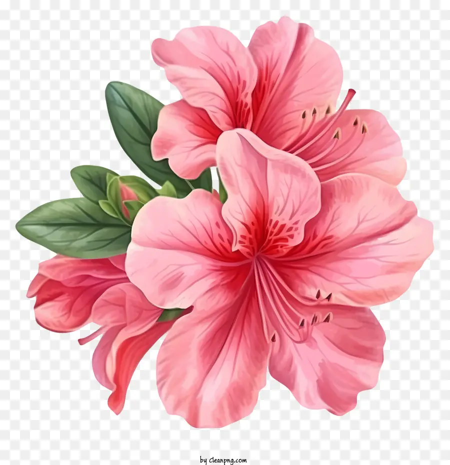 Flor De Azalea Plana Elegante，Flor PNG