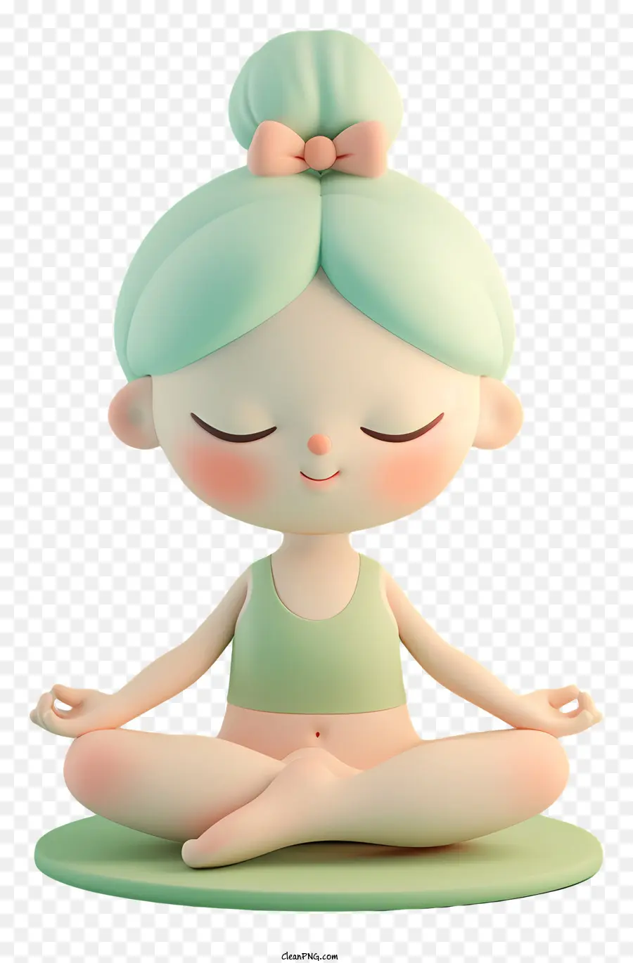 Pose De Yoga De Arcilla，La Meditación PNG