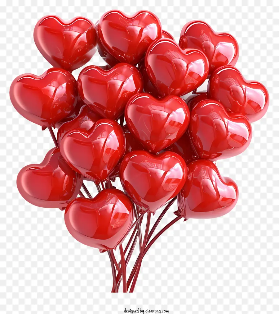 Dando Corazones Día，Globos Rojos PNG