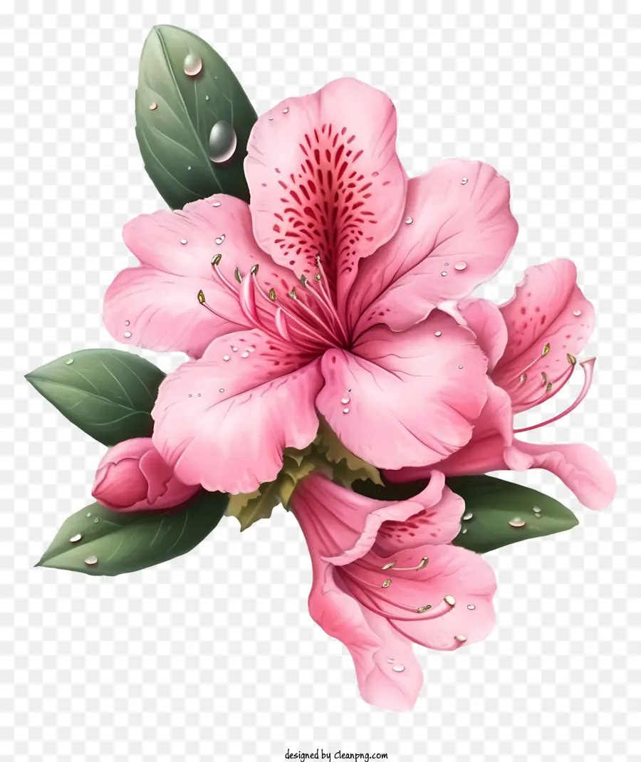 Elegante Icono De Flores De Azalea，Flor Rosa PNG