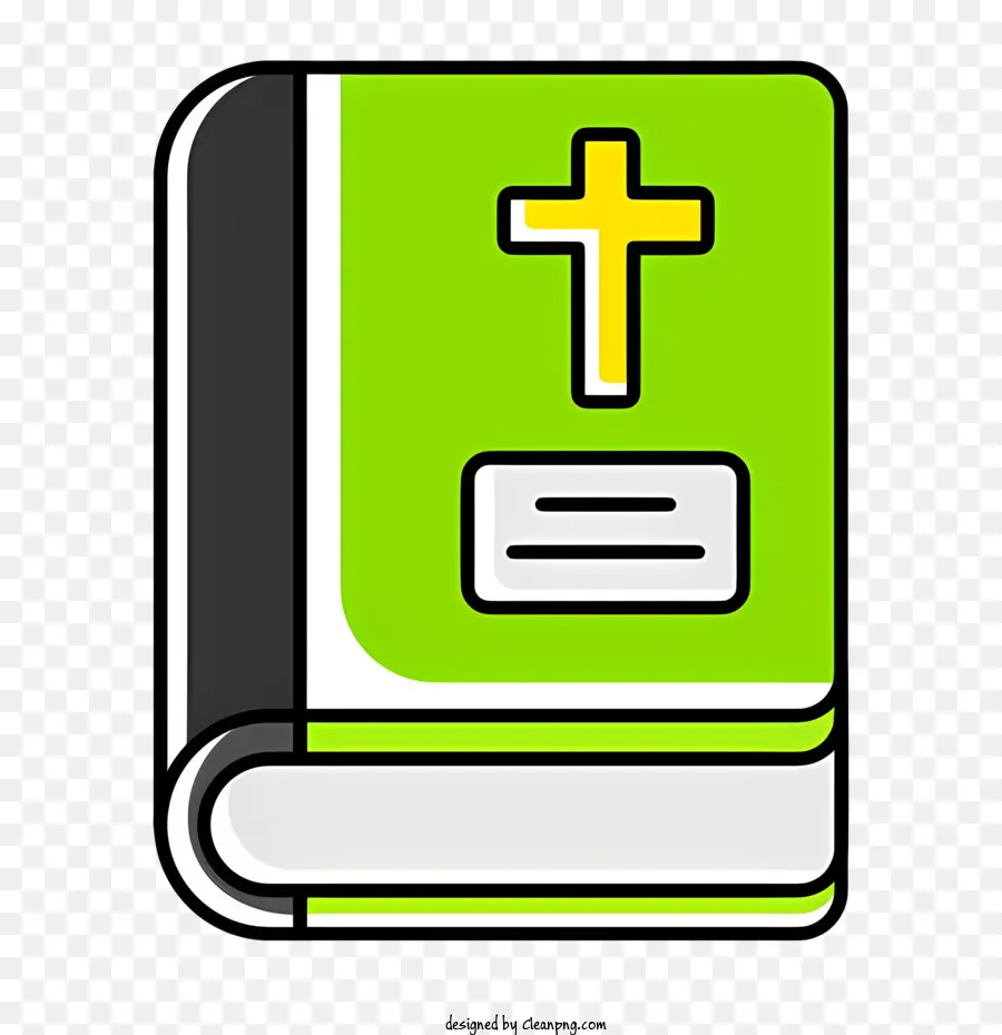 Icono Del Libro De La Santa Biblia，Libro Verde Con Cruz PNG