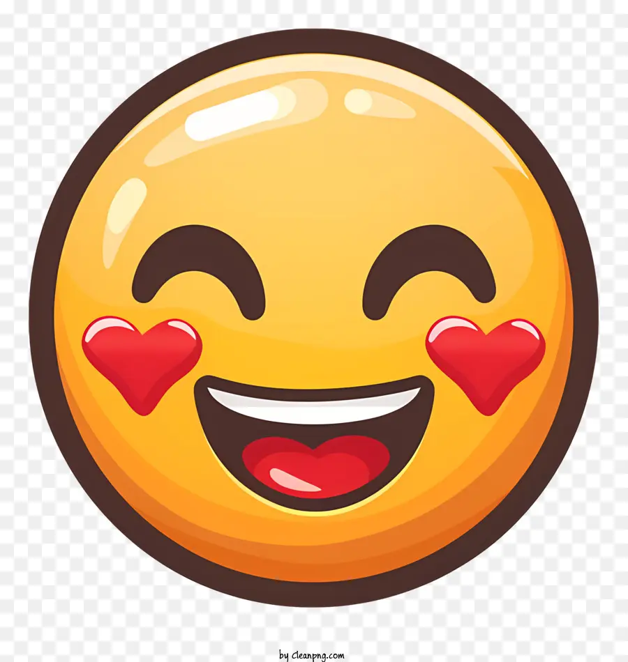 Sonrisa Emoji，Emoji De Ojos De Corazón PNG