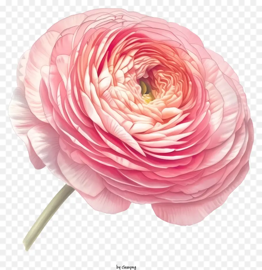 Al Estilo De La Ilustración Romántica，Elegante Flor De Ranúnculos PNG