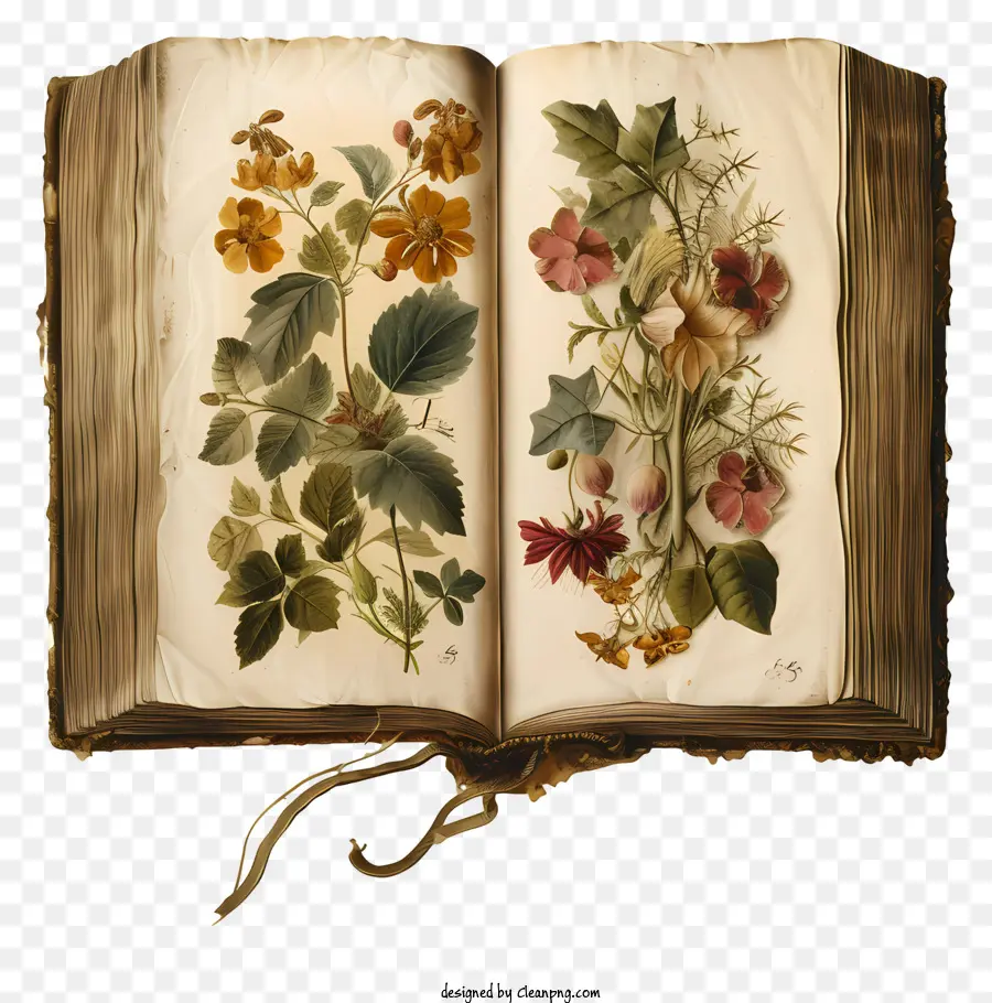 Libro Abierto，Vintage Book PNG