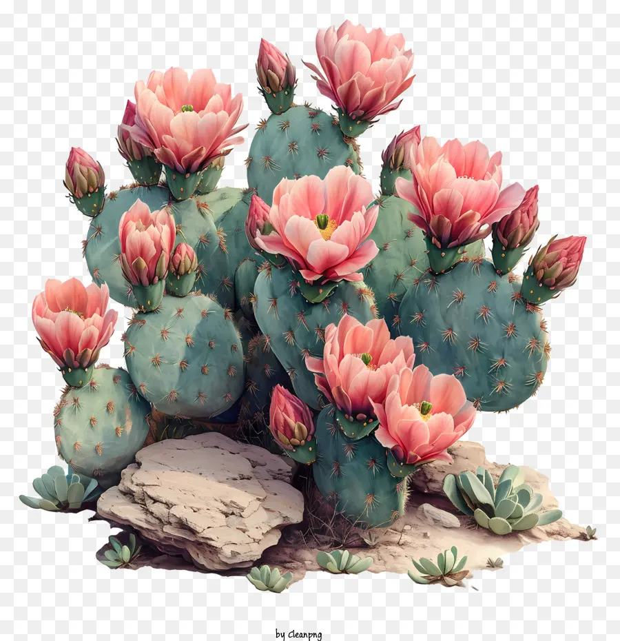 Cactus，Flores De Cactus Rosa PNG