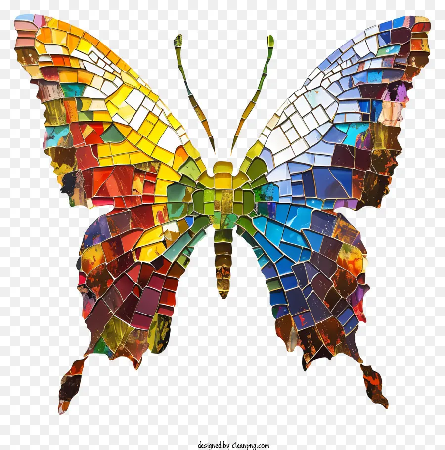 Aprenda Sobre El Día De Las Mariposas，Mosaico De La Mariposa PNG