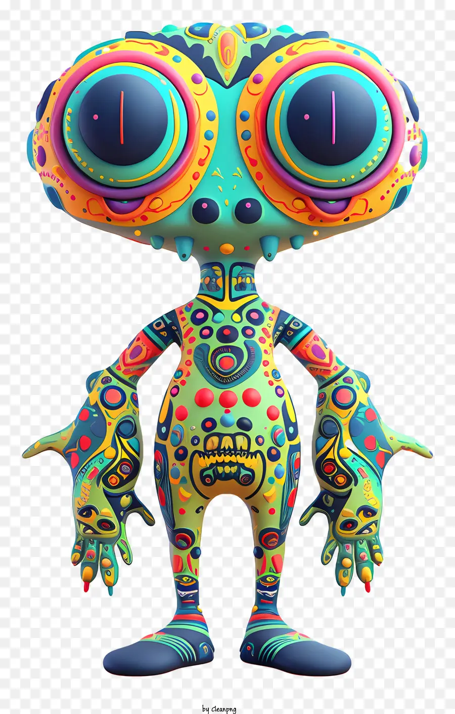 Homínido Alienígena，Alienígena Colorido PNG