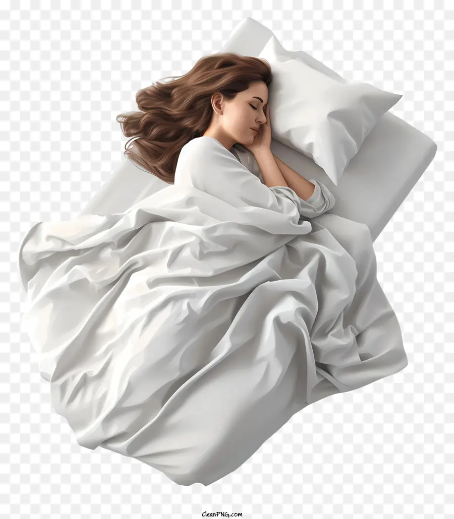 Día Mundial Del Sueño，Mujer Dormida PNG