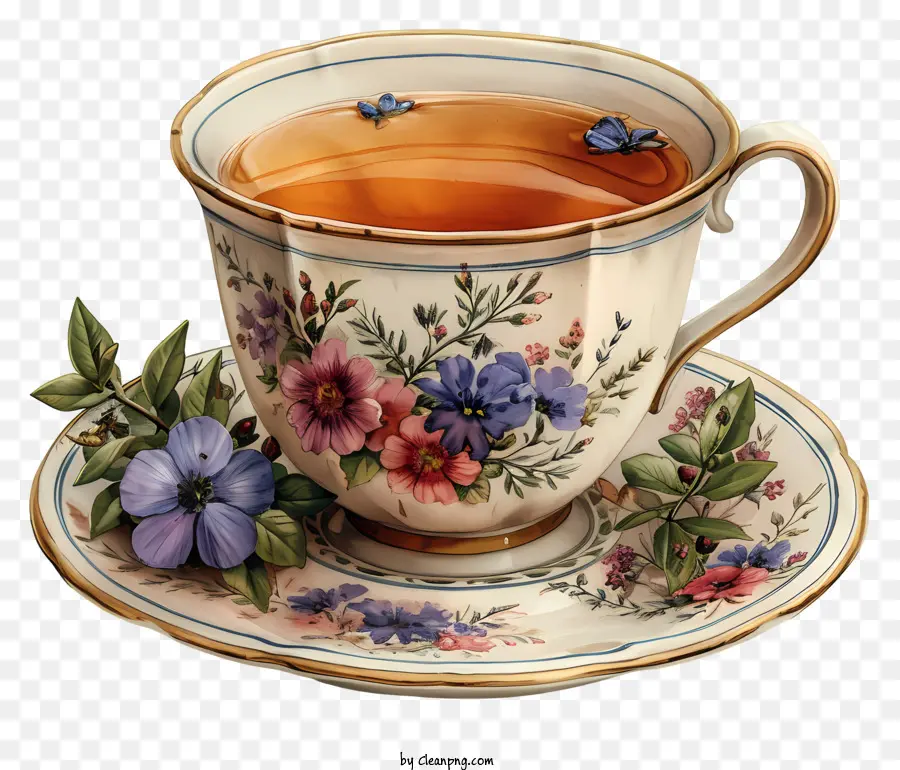 La Taza De Té，Taza De Porcelana PNG