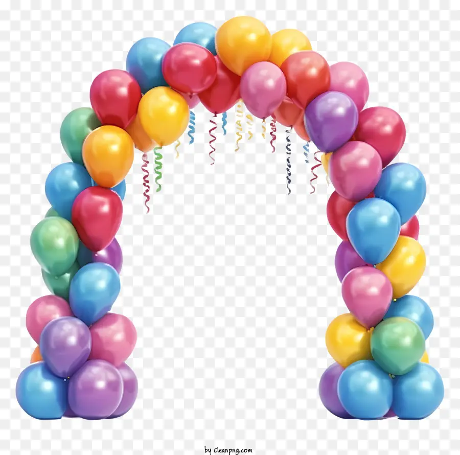 Arco De Globo De Cumpleaños De Estilo Isométrico，Globo De Arco PNG