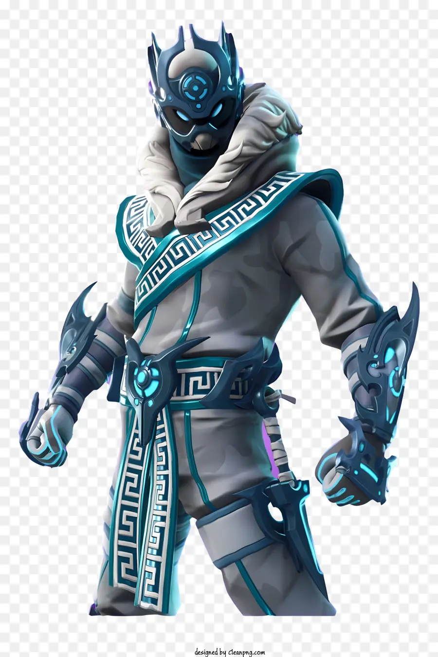 Fortnite，Personaje Blindado Azul PNG