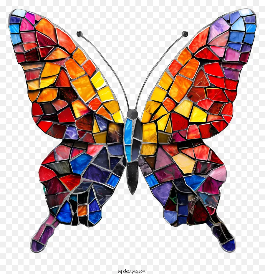 Aprenda Sobre El Día De Las Mariposas，Mosaico De Mariposa PNG