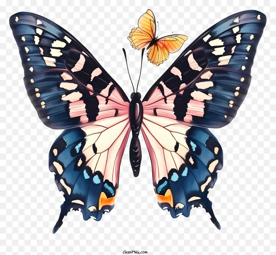 Ilustraciones Detalladas，Mariposa Elegante PNG