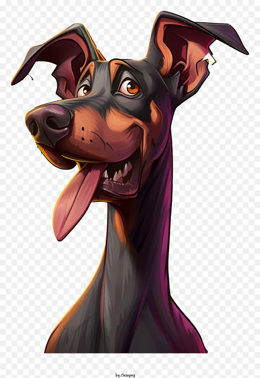 Perro De Dibujos Animados，Perro Con Cuello Rojo PNG