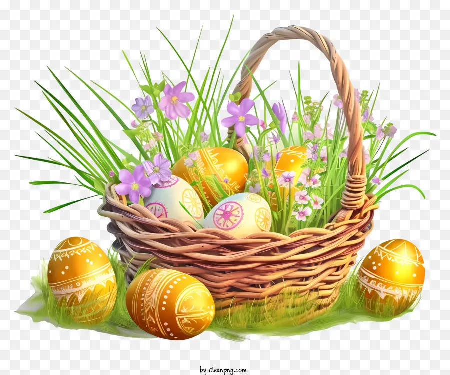 Huevos De Pascua，Cesta PNG