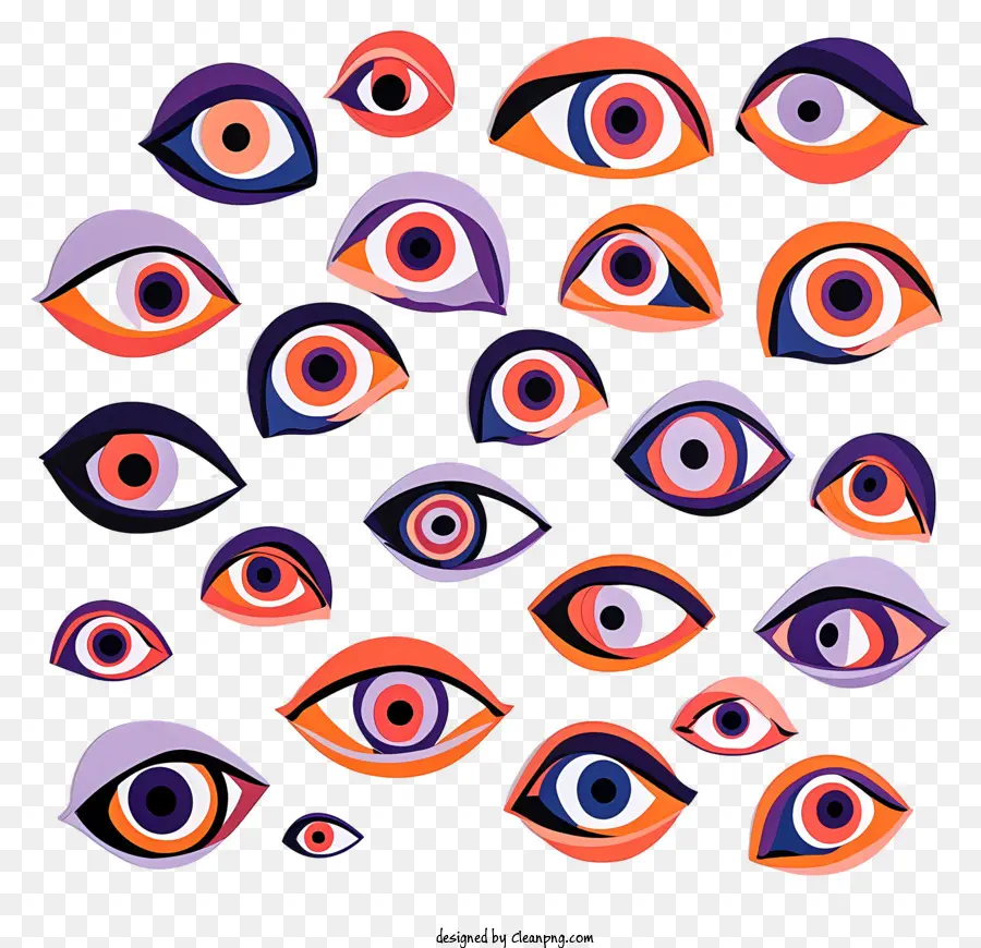 Ojos Saltones，Collage De Ojos PNG