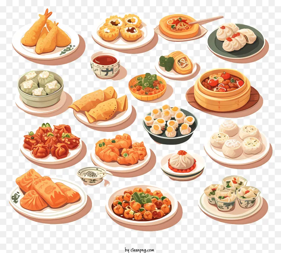 La Comida China，Platos PNG