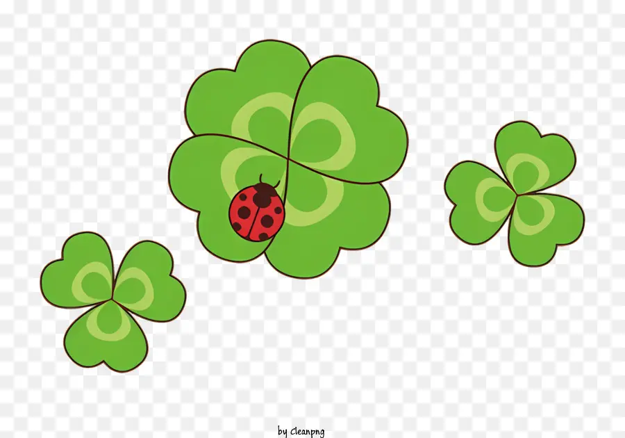 Ladybug，Hoja De Trébol PNG