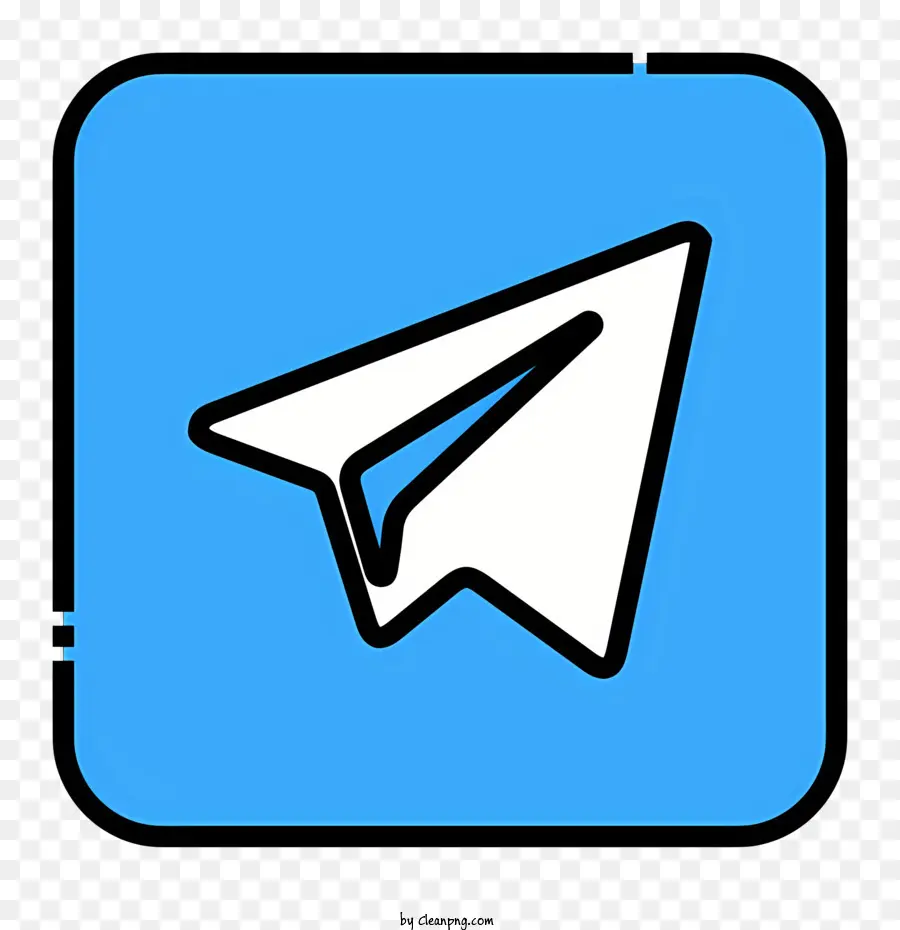Telegrama Logotipo，Avión De Papel Blanco PNG