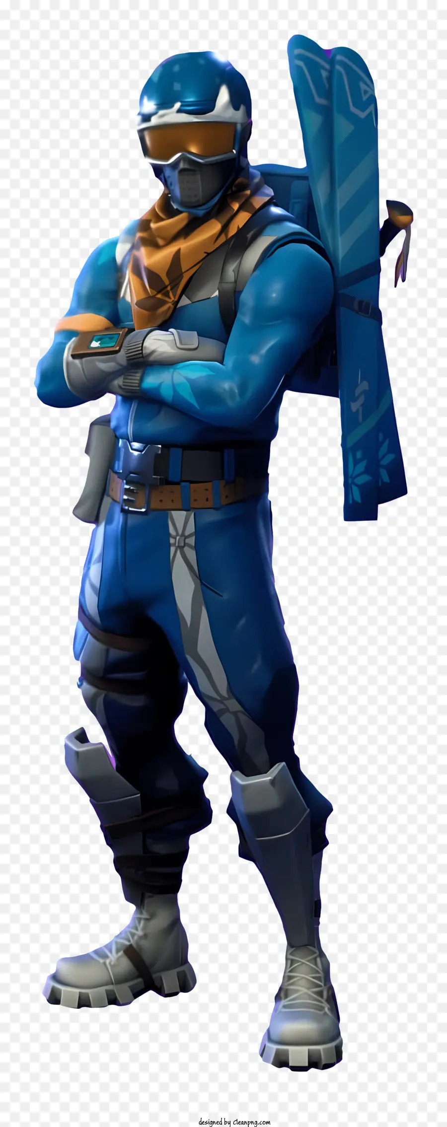 Fortnite，Hombre Con Un Traje Azul PNG