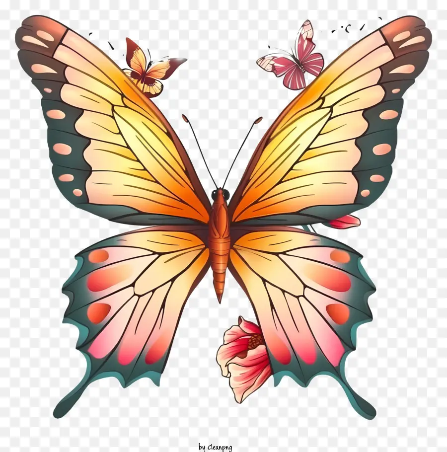 Caricatura Elegante Mariposa，Mariposa PNG