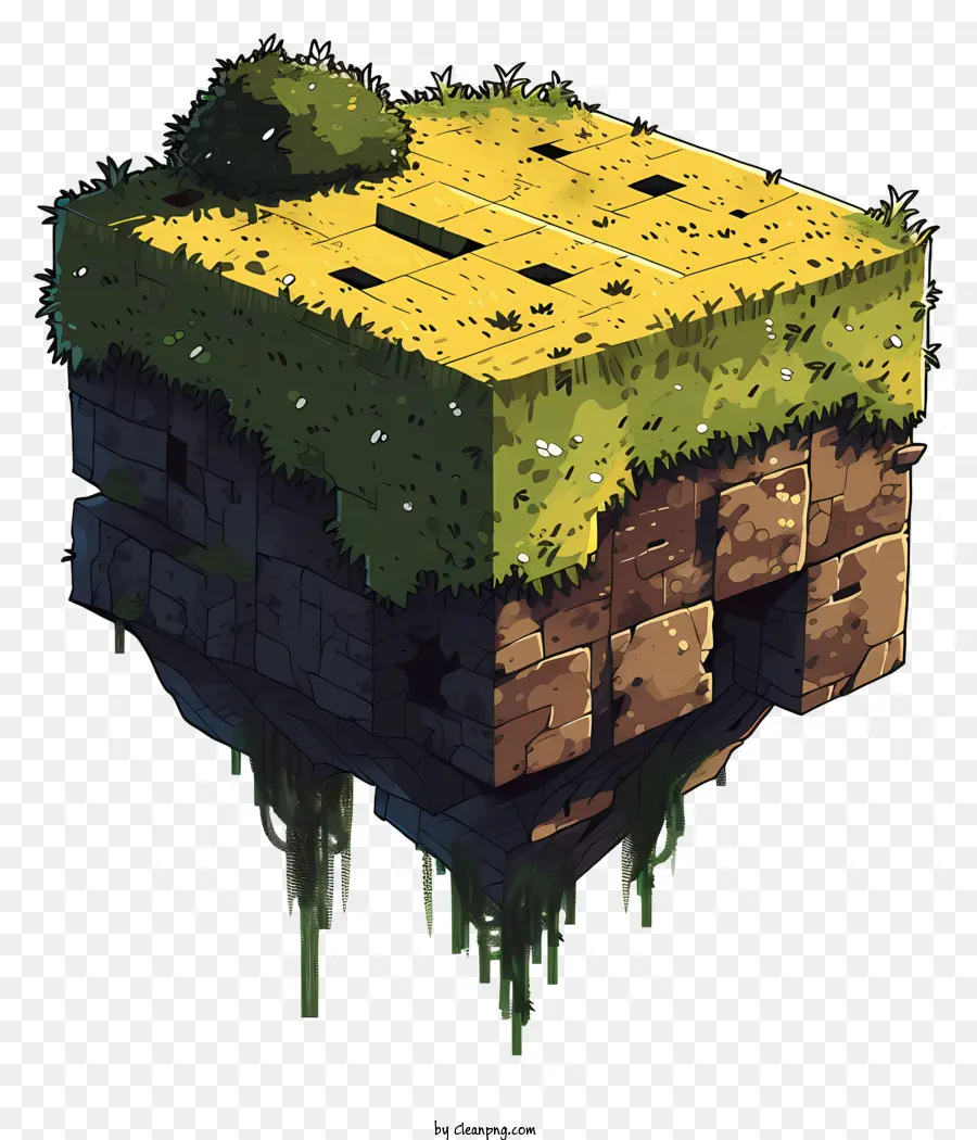 Minecraft，Isla Flotante PNG