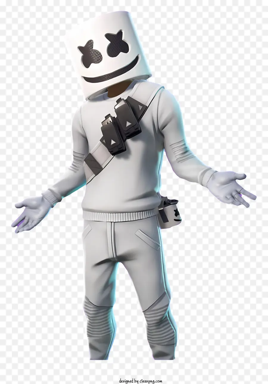 Fortnite，Traje Blanco PNG