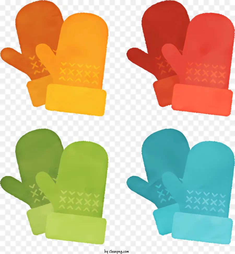 Guantes，Guantes De Acuarela PNG