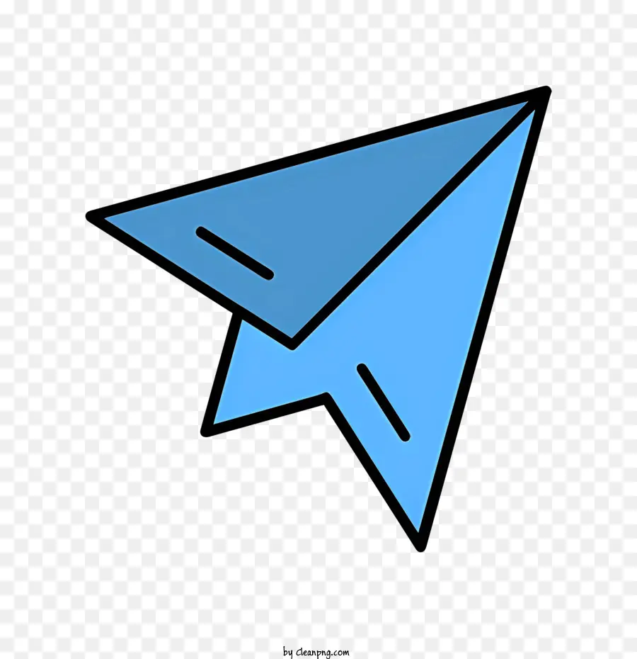 Telegrama Logotipo，Azul Avión De Papel PNG