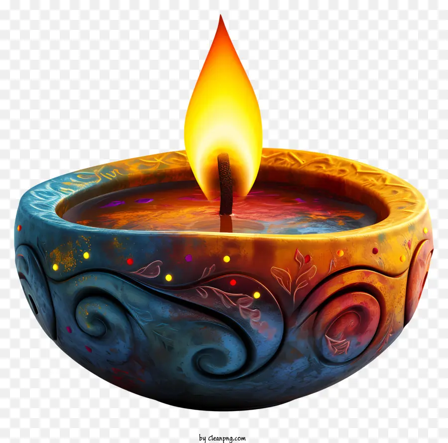 Lámpara De Diwali，Vela Decorativa PNG