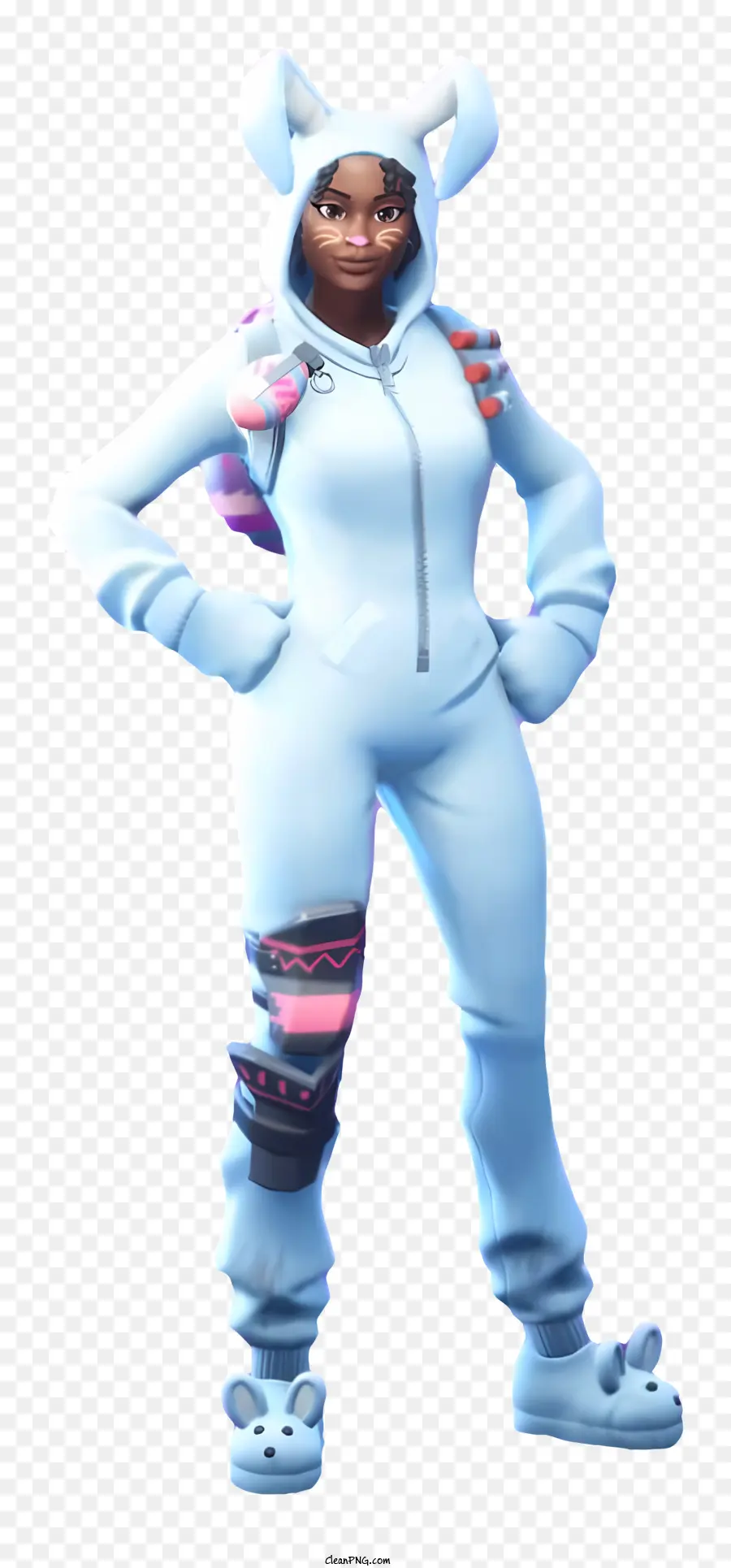 Fortnite，Disfraz De Conejo Blanco PNG