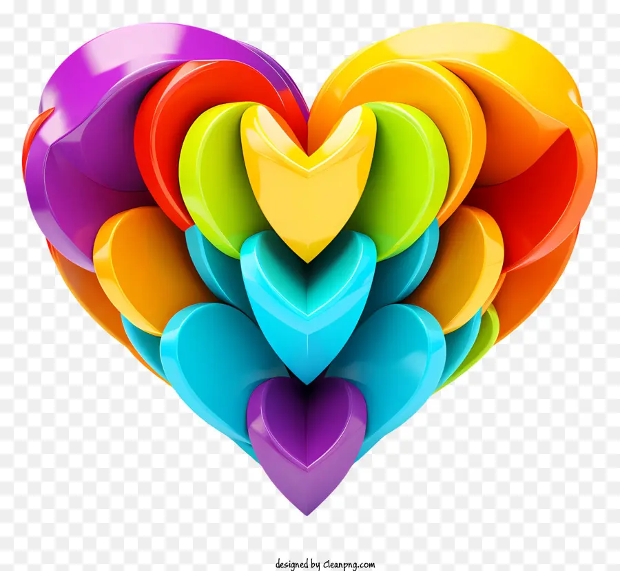 San Valentín Lgbt，Corazón Colorido PNG