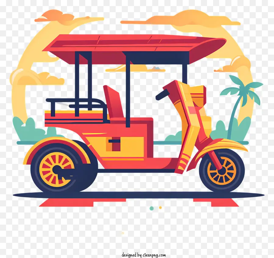 Auto Rickshaw，Retrostyle Auto Rickshaw PNG