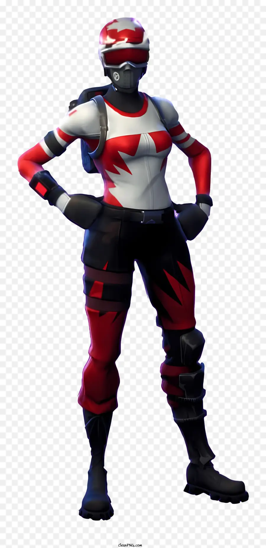 Fortnite，Hombre Con Atuendo Rojo Y Blanco PNG