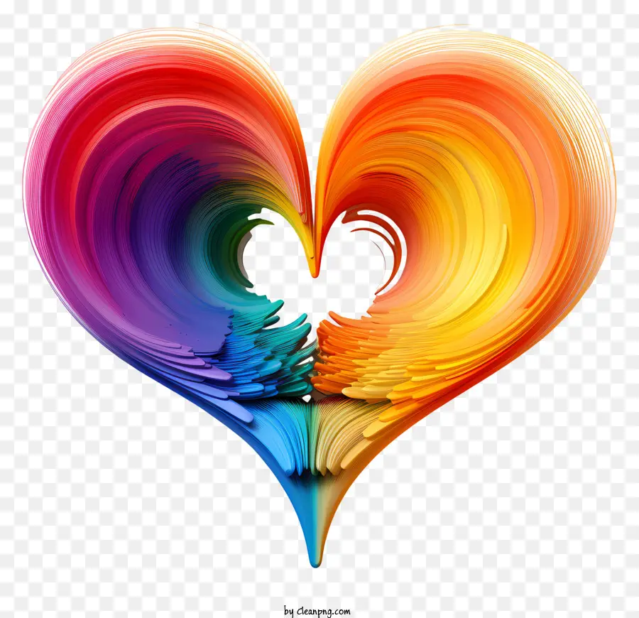 San Valentín Lgbt，Corazón Colorido PNG