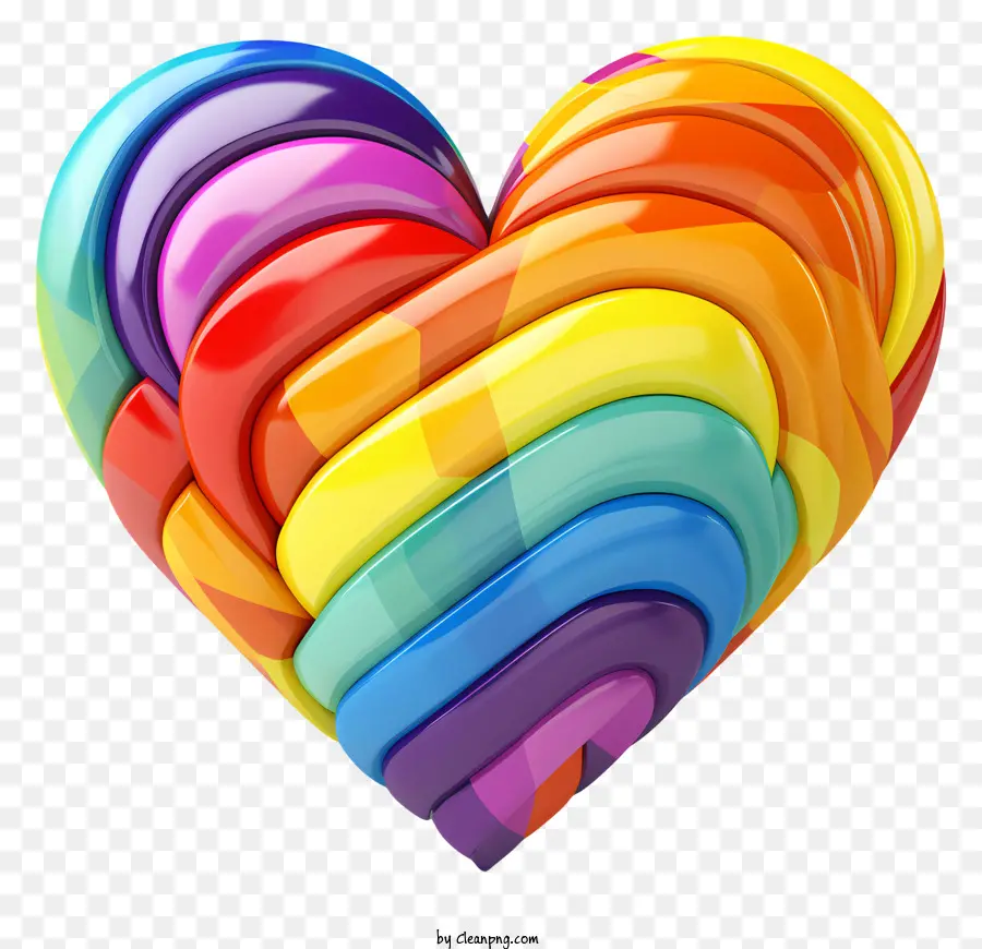 Valentín Lgbt，Colorido Corazón PNG