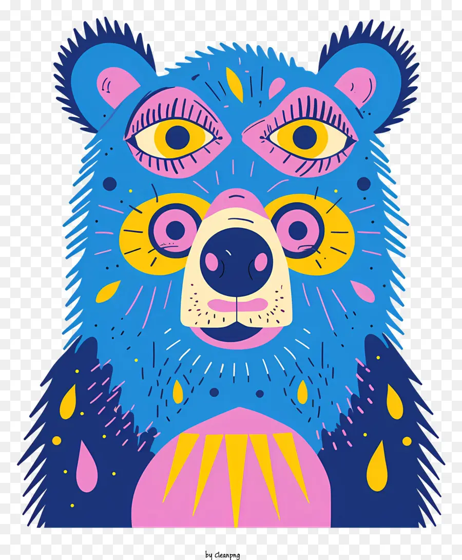 Oso Azul，Dibujos Animados PNG